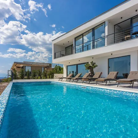 Semesterbostad Mit Panoramablick Auf Kvarner Bucht, Privatpool, Bbq-bereich, Waschmaschine *