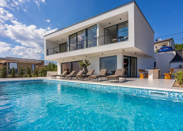 Mit Panoramablick Auf Kvarner Bucht, Privatpool, Bbq-bereich, Waschmaschine Σπίτι διακοπών