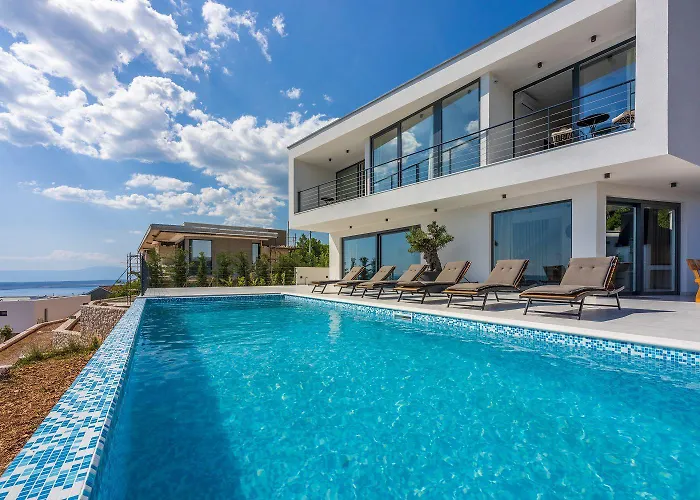 Tatil Evi Mit Panoramablick Auf Kvarner Bucht, Privatpool, Bbq-bereich, Waschmaschine *