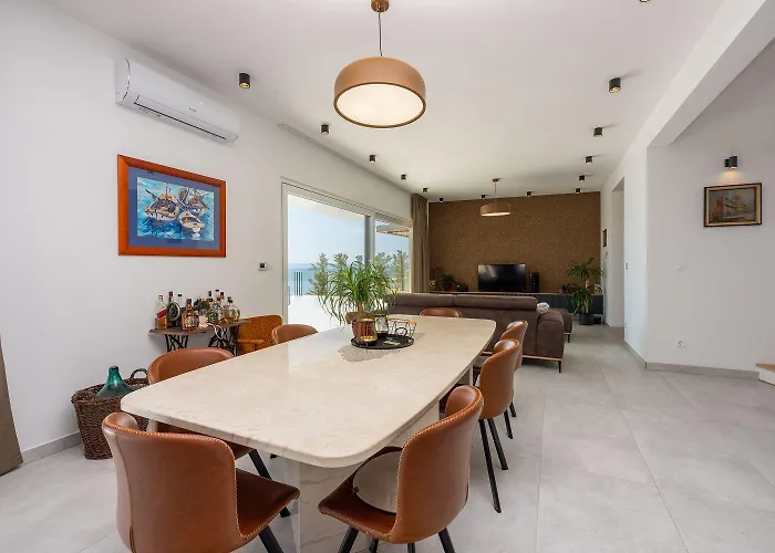 Tatil Evi Mit Panoramablick Auf Kvarner Bucht, Privatpool, Bbq-bereich, Waschmaschine