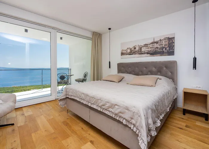 Tatil Evi Mit Panoramablick Auf Kvarner Bucht, Privatpool, Bbq-bereich, Waschmaschine Crikvenica