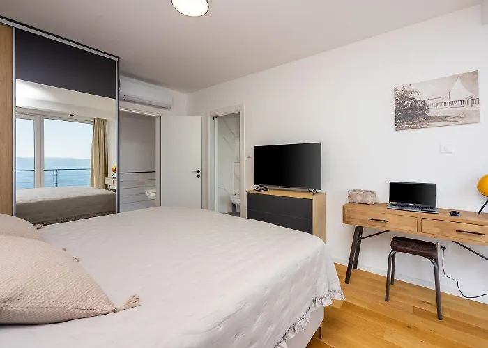 Tatil Evi Mit Panoramablick Auf Kvarner Bucht, Privatpool, Bbq-bereich, Waschmaschine *