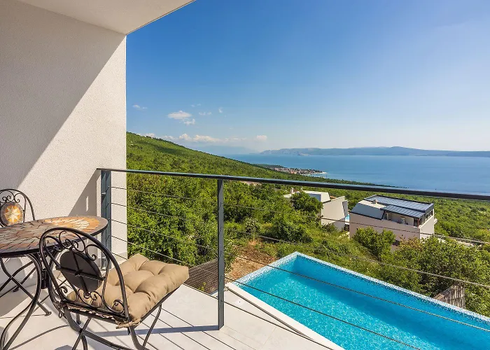 Mit Panoramablick Auf Kvarner Bucht, Privatpool, Bbq-bereich, Waschmaschine