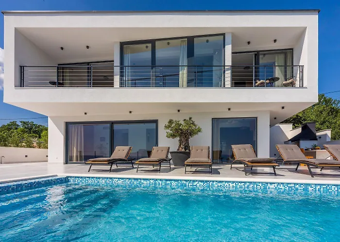 Tatil Evi Mit Panoramablick Auf Kvarner Bucht, Privatpool, Bbq-bereich, Waschmaschine